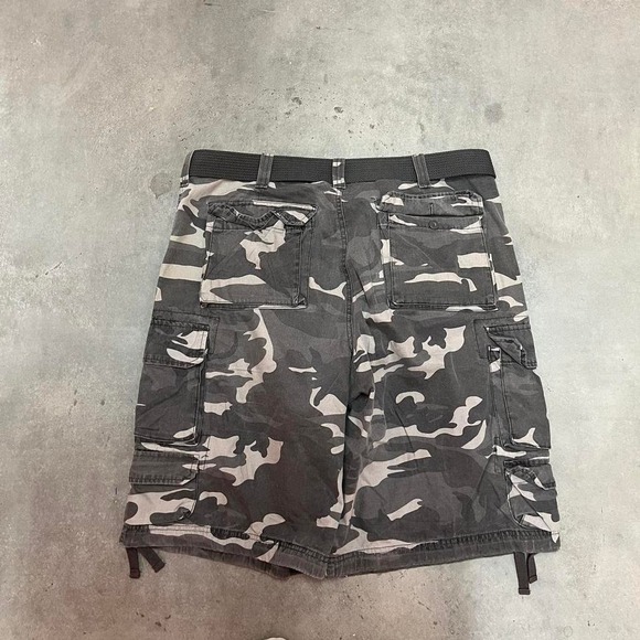 Y2K camo lee dungaree baggy cargo shorts‎ - Picture 1 of 7